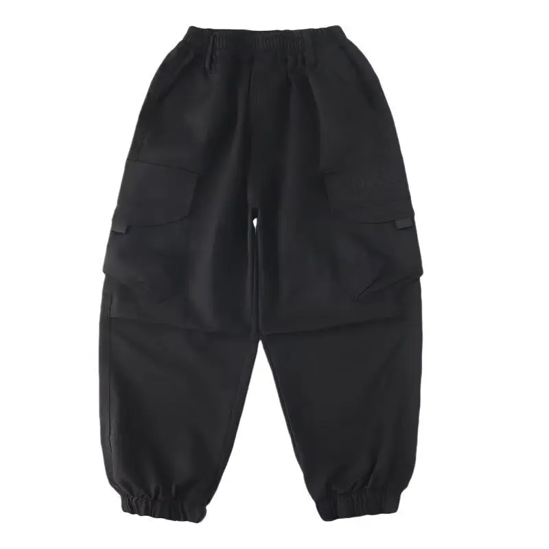 New Spring/Autumn Fashion Boys Work Trousers Teenage Children Thin Casual Trousers Children Loose Drawstring Trousers