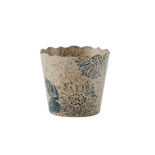 

DSA latte ceramic coffee cup light luxury high sense retro hand-painted flower afternoon teacup water cup wholesale