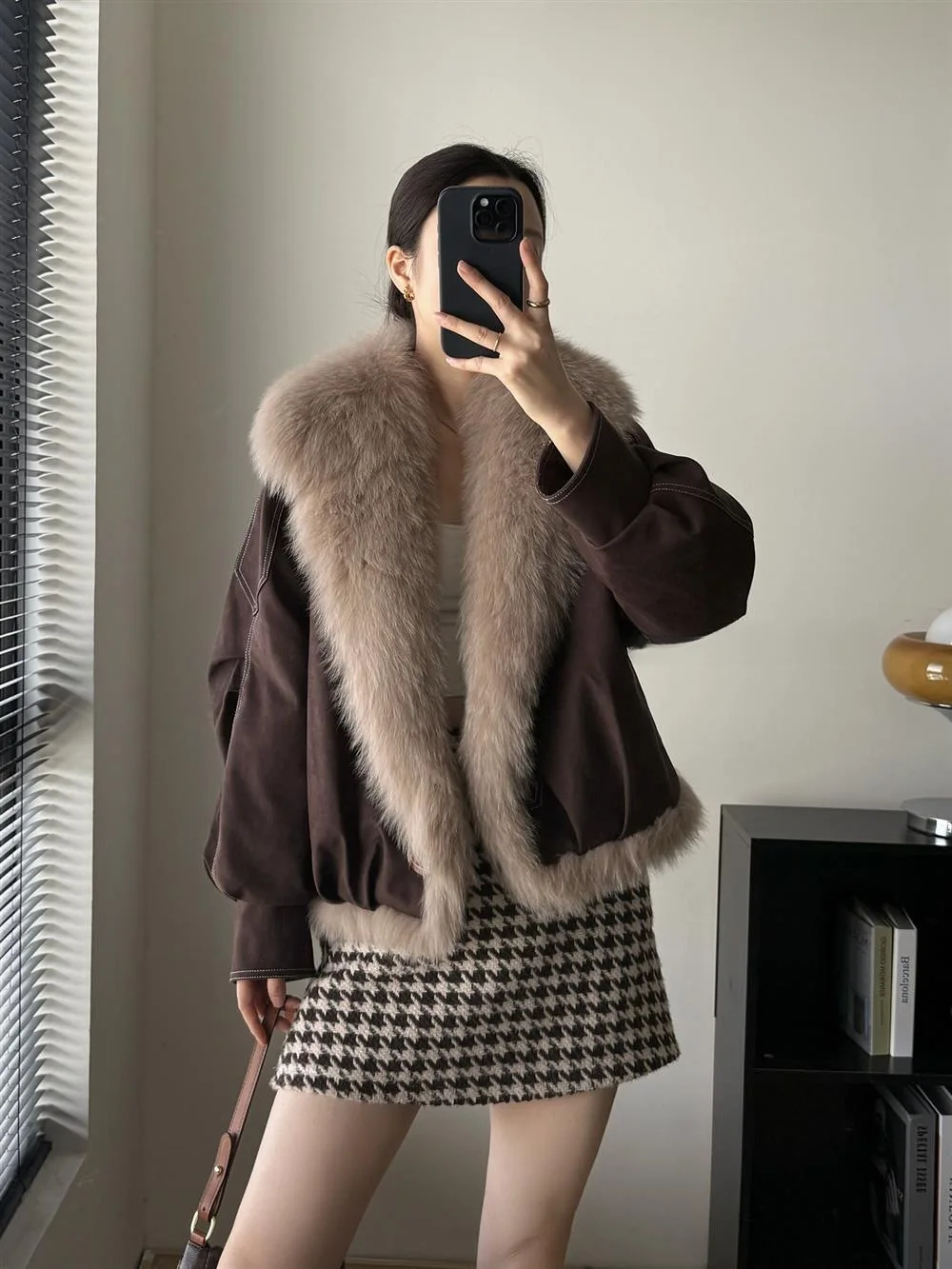 2026 Winter New Solid Color Fur Collar Splicing Versatile Short Jacket Women's Long-sleeved Parker Thickened Down Cotton Jacket