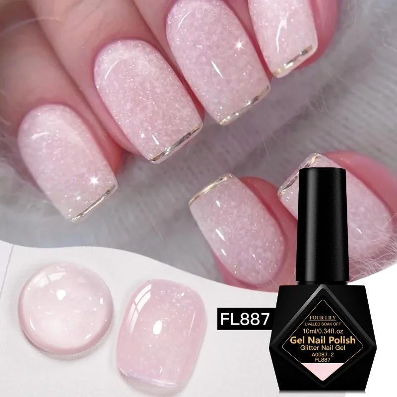 10 مللي سنو بريق هلام هلام مسمار البولندية مسمار الفن فيرنيس الثلج شكل شبه دائم UV LED هلام مانيكير لتقوم بها بنفسك مستلزمات الأظافر