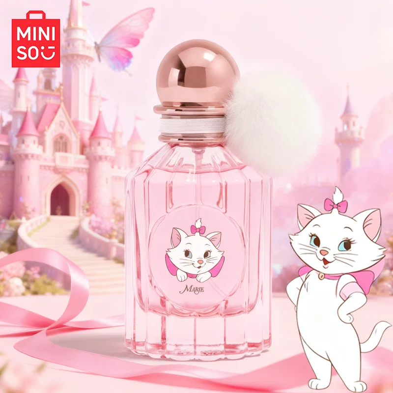 

MINISO & DISNEY MARIE Women Perfume Original Floral Fruity EDP Fragrance For Woman Spray with Cute Pom Pom 1.69 Fl Oz / 50ML