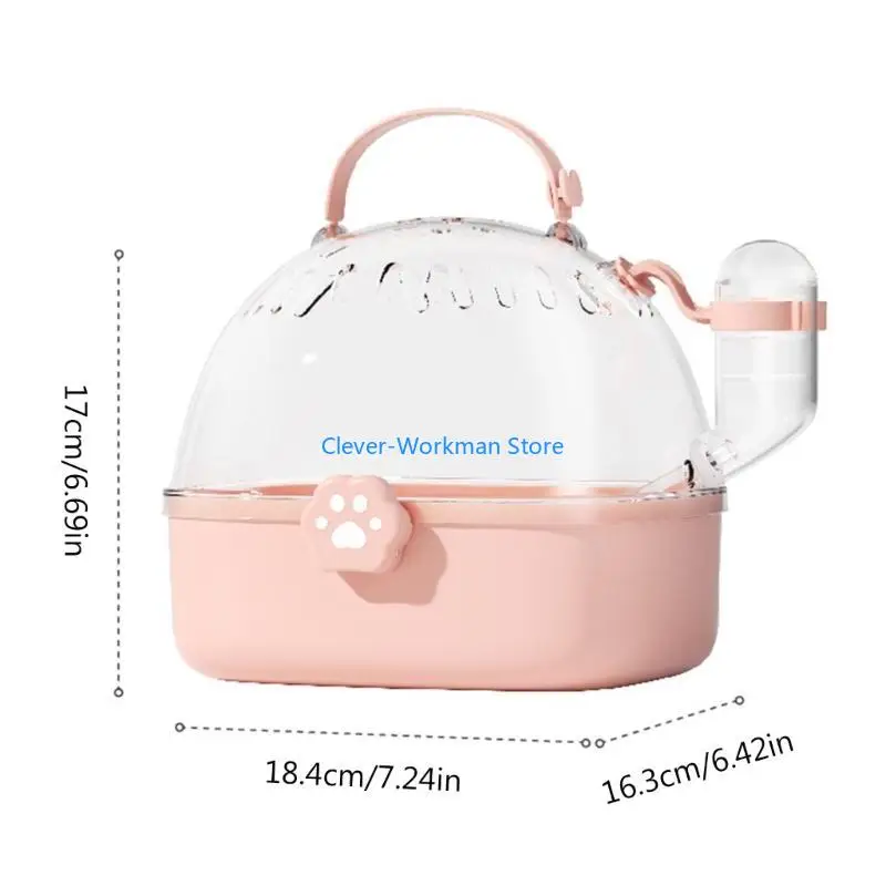 

24TD Hamster Cages with Water Bottle Breathable Outdoor Hamster Cage for Travel Cage Convenient Pet Carry Supplies