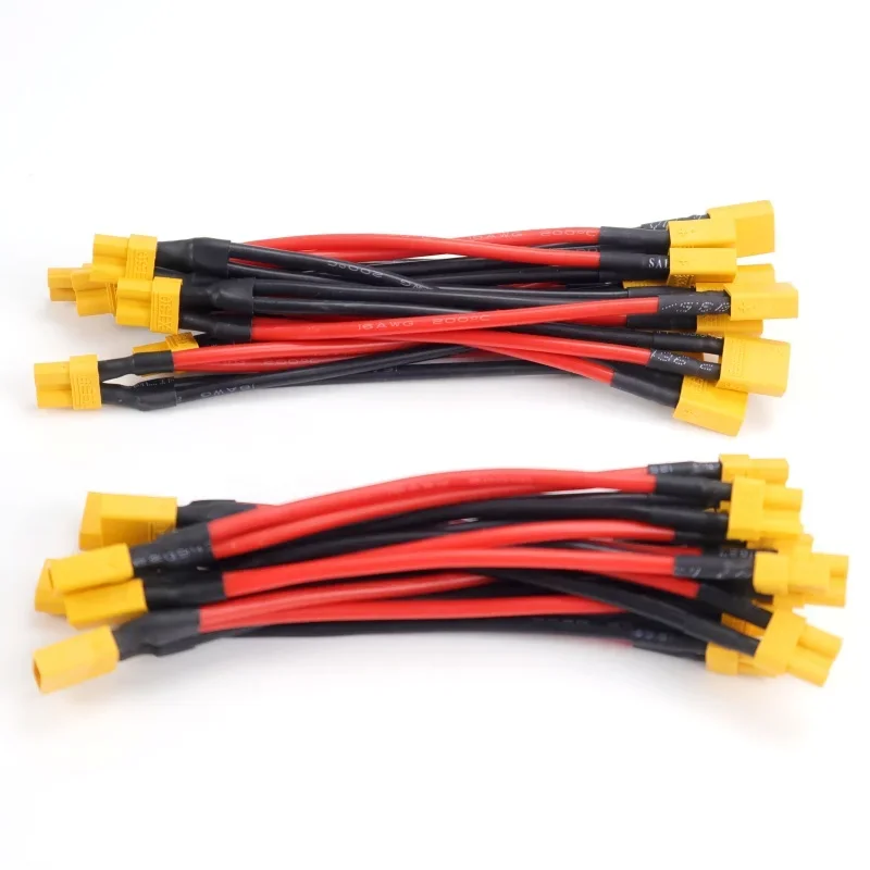 6 قطعة XT30 موصل البطارية المتوازي كابل ذكر/أنثى المزدوج تمديد Y على شكل 16AWG 10 سنتيمتر سلك السيليكون للتحكم عن بعد بدون طيار