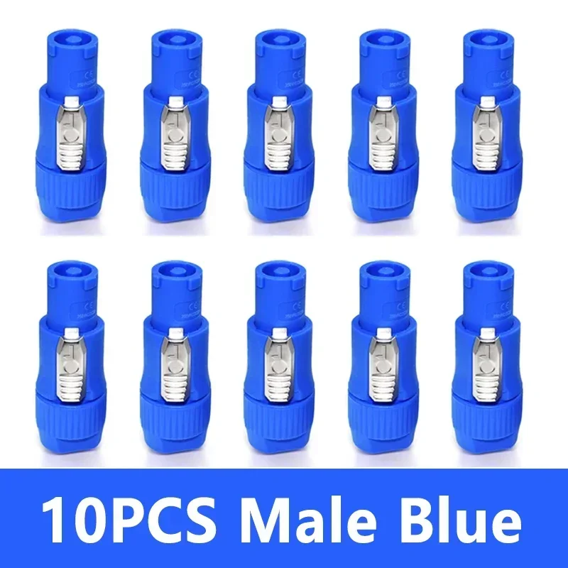 10Pcs Powercon XLR Stecker 20A Power Stecker Steckdose NAC3FCA NAC3MPA NAC3FCB 3Pin Stecker Buchse XLR Adapter Blau Weiß