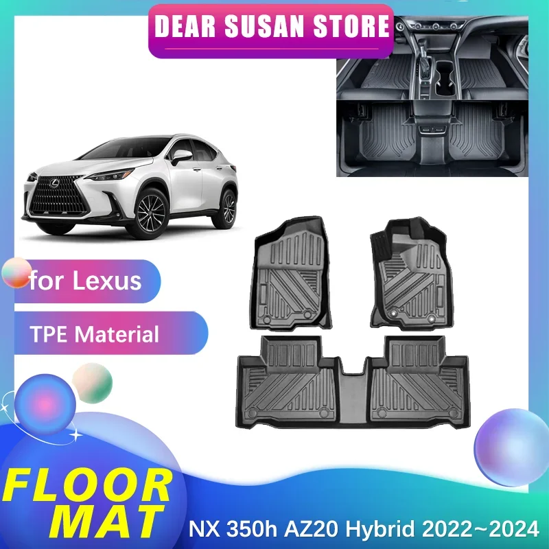 

Car Floor Mat for Lexus NX 350h AZ20 Hybrid 2022~2024 Foot TPE Inner Liner Carpet Pad Custom Waterproof Cover Rug Accessories