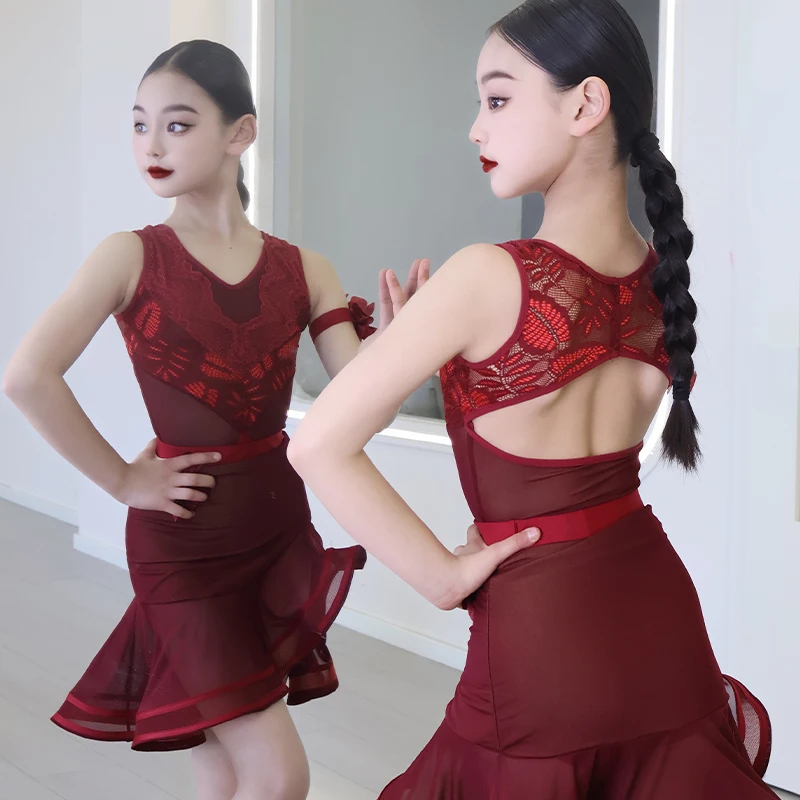 ที่กําหนดเองผู้หญิงผู้ใหญ่เต้นรําละตินเครื่องแต่งกายหญิงฝึกเด็กขั้นสูงชุดเต้นรําละตินชุดกระโปรง faldas