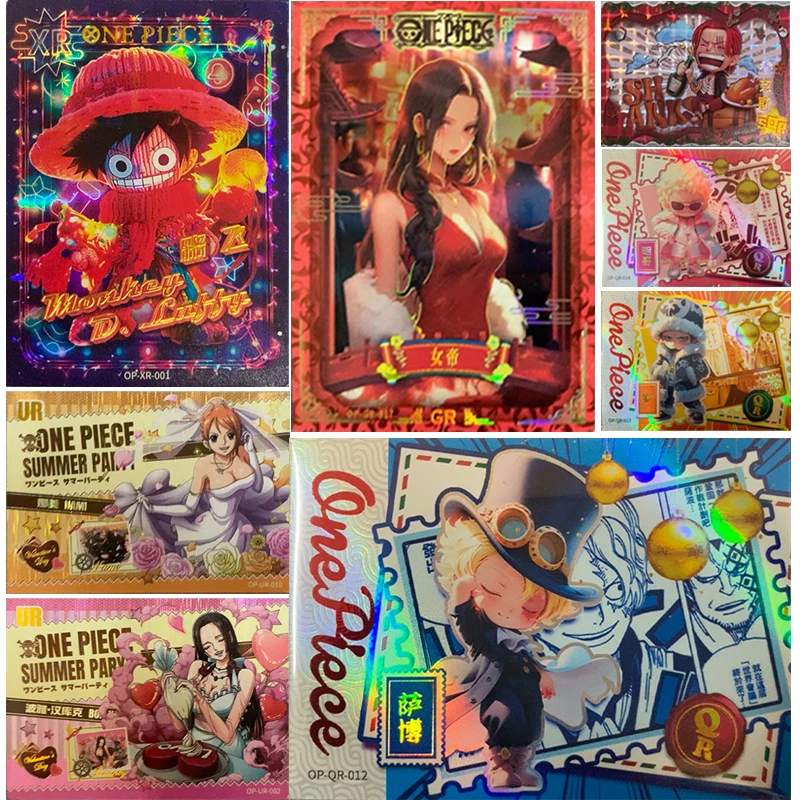 Anime ONE PIECE GR SQR QR XR UR series collection card Boa Hancock Charlotte Pudding Entertainment toys Christmas birthday gift