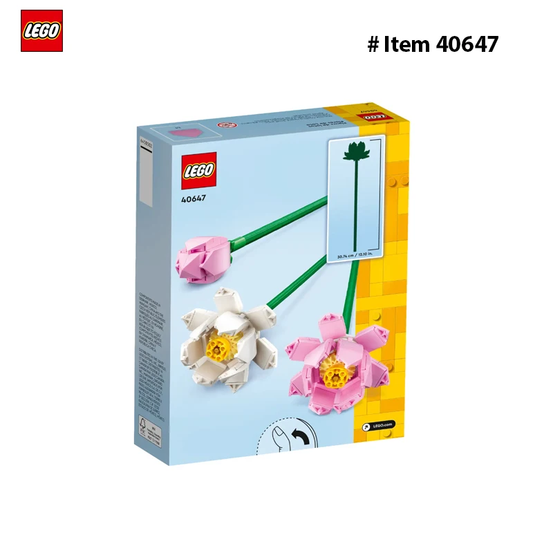 LEGO 40647 Lotus Flowers Building Kit, Artificial Flowers for Decoration, Idea,  Building Toy for Girls and Boys Ages 8 and Up