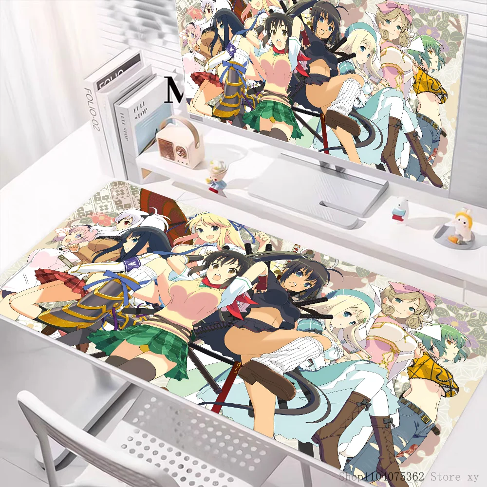 Game Senran Kagura Mousepad Large Keyboard Desk Mat Gaming Mouse Pad LockEdge Non-slip Mat