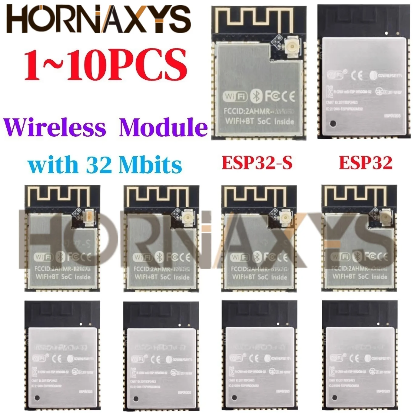 1-10 sztuk moduł bezprzewodowy ESP32 ESP32-S ESP-WROOM-32 ESP-32S z 32 mbami anteny PSRAM IPEX/PCB z 4MB FLASH dla arduino