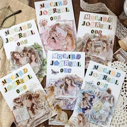 Journamm 40pcs/pack PET Stickers Pretty Girl DIY Scrapbooking Collage Supplies Creative Decor Stationery Aesthetics Stickers