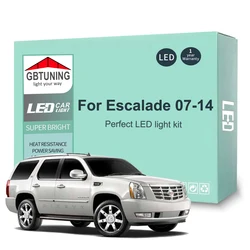 17Pcs Cars Accessories For Cadillac Escalade 2007 2008 2009 2010 2011 2012 2013 2014 Canbus Dome Trunk LED Interior Light Bulb