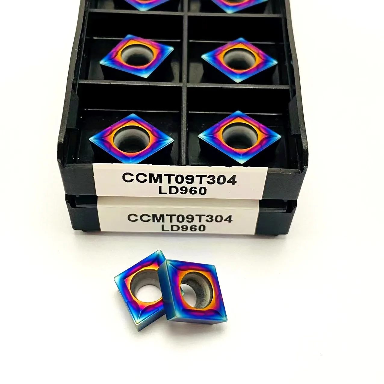 10PCS high-quality CCMT09T304 CCMT09T308 LD960 external turning tool, nano blue hard alloy tool CNC machine tool milling cutter
