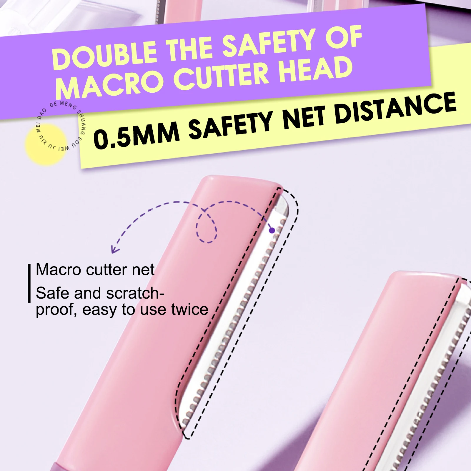 Double-headed Eyebrow Trimmer Facial Razors Eyebrow Shaper Hair Removal Cutters Safety Razor Women Girls Daily Makeup Tools