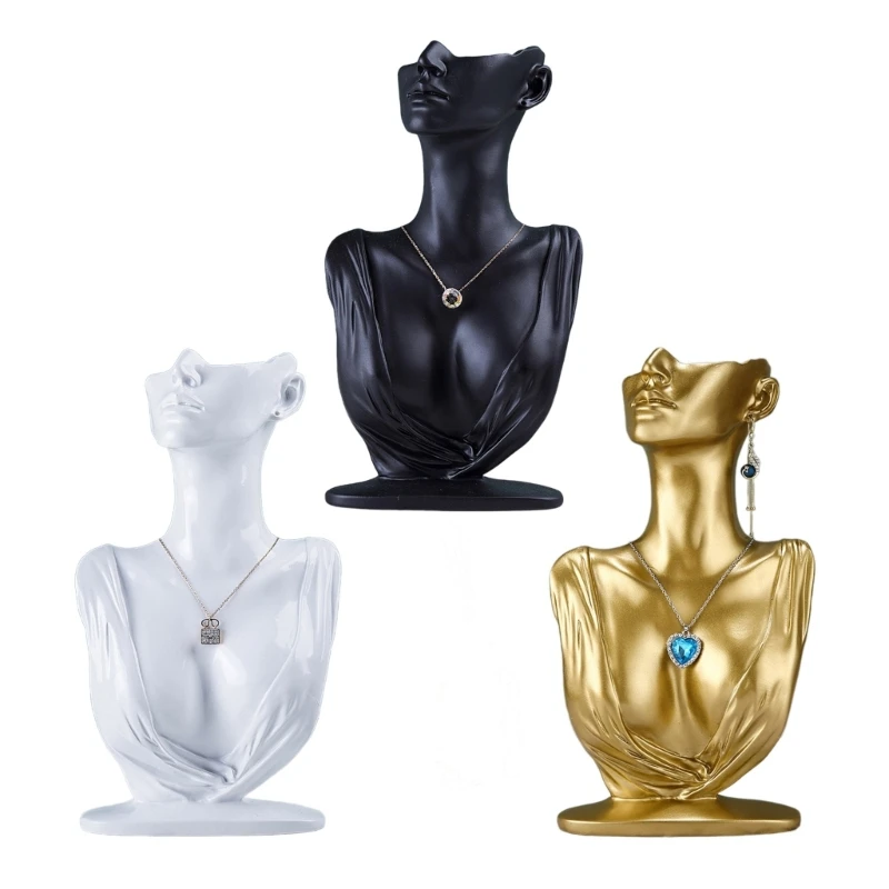 

Stylish Jewelry Display Rack Mannequin Shaped Necklaces Practical Earring Holder for Jewelry Enthusiasts