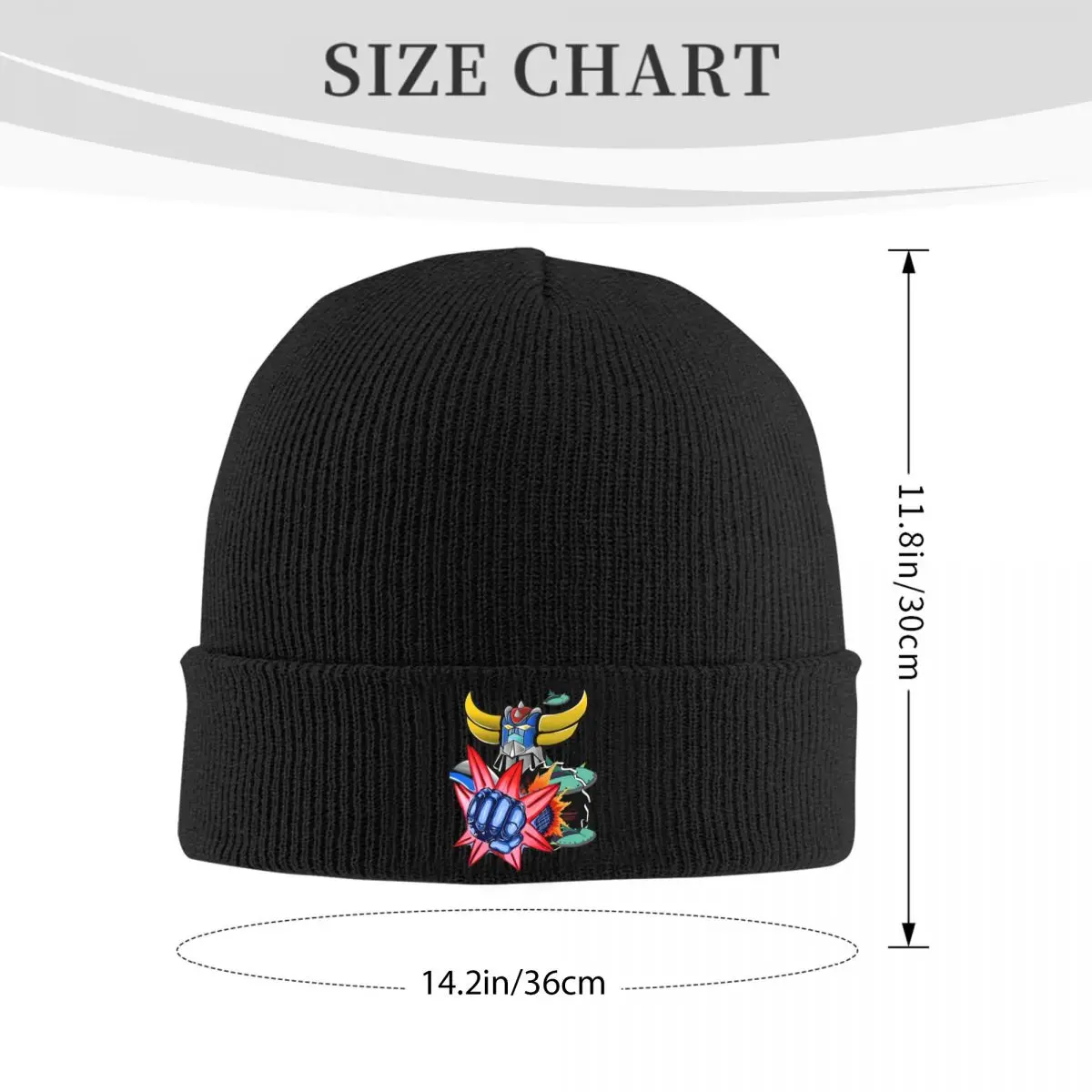 Mazinger z ufo robô grendizer chapéu de malha bonés casuais das mulheres dos homens unisex kpop gorro chapéus outono impresso térmico elástico bonnet chapéus