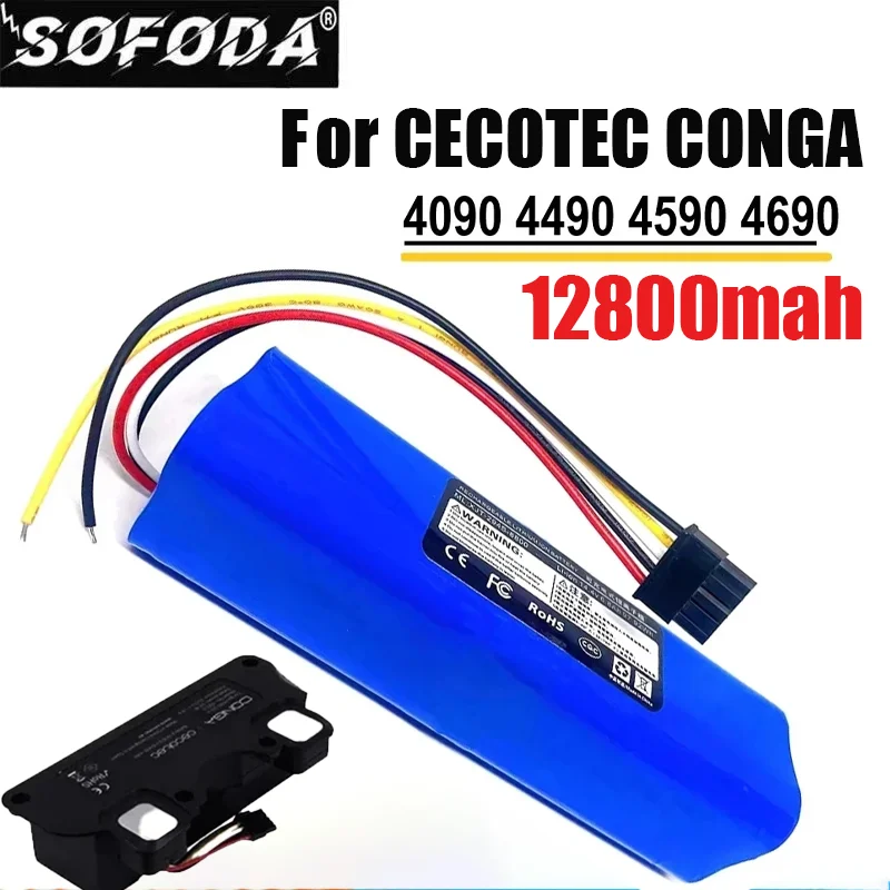 New 14.8V 9800mAh INR18650 MH1-4S2P-300S Robot Battery For Cecotec Conga 4090 4490 4590 4690 Robotic Vacuum Cleaner