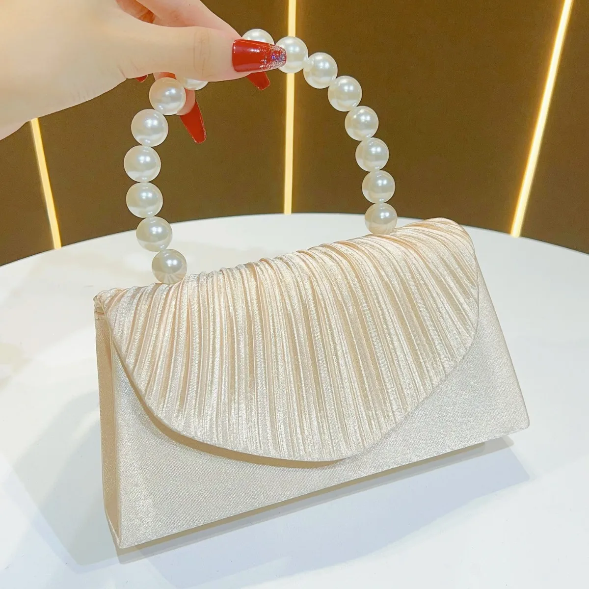 

Women’s Crossbody Clutch Shoulder Bag Evening Purse Lightweight Polyester Fiber Mobile Phone Pocket Versatile Handbag