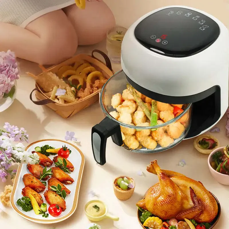 3.5L 4L Multifunction Touch Screen Smart Air fryer Oilless Digital Electric Air fryers With Visible Deep Barket