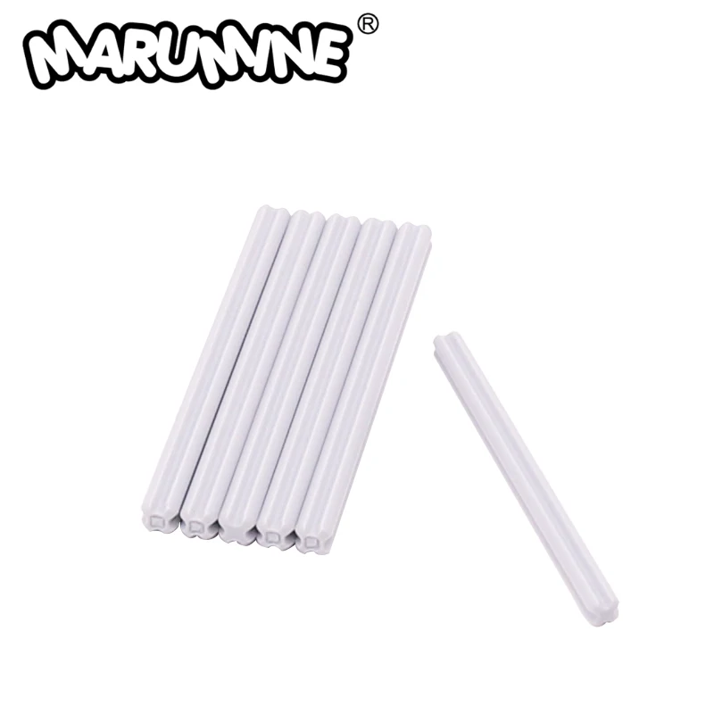 Marumine 100PCS Cross Shaft 7M Blocks 44294 Technology Parts Accessories MOC Compatible Mechanical Car Wheel Ship Creative Toys