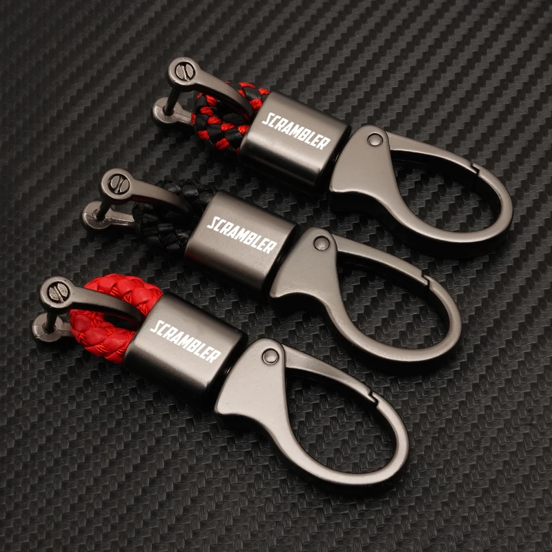 For Ducati Scrambler 400 800 1100 Metal Keychain Keyring Key Chain Holder Lanyard  Motorcycle Accessories