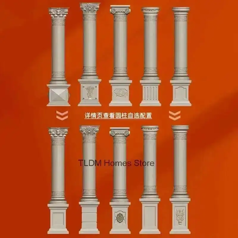 

Cylinder Concrete Courtyard Roof for Column Mold Mold Roman Abs Plastic Outdoor Support Forming Building Formwork Gardening Top