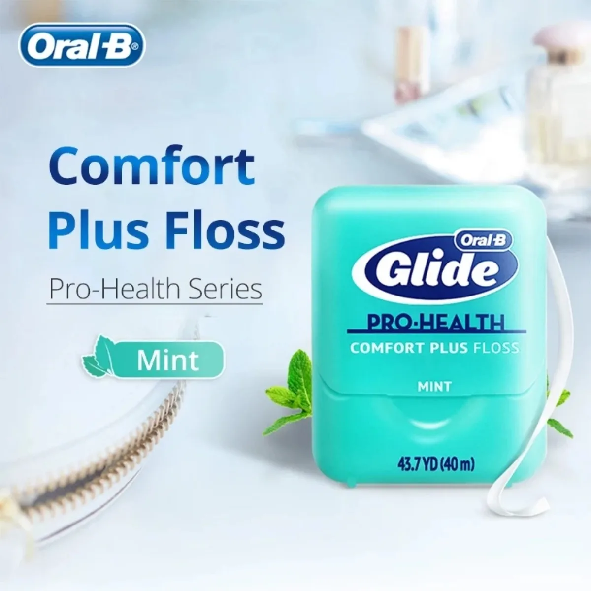 oral b 40M mint flavor comfortable wide flat deep cleaning dental floss suitable for sensitive gums portable dental floss essent