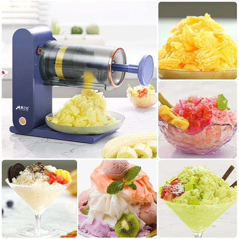 

Rechargeable Electric Spong Ice Cream Machine Portable Fruit Yogurt Mein Mein Ice Maker Snowflake Ice Shaver Slushy Drinks