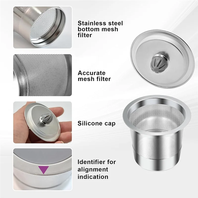 Reusable K Cups For Keurig, K Cup Reusable Coffee Pods & Filter Replacement For Keurig 2.0 1.0 Coffee Maker Machine