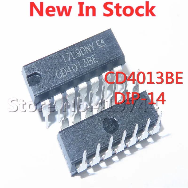 

5 шт./лот CD4013 CD4013BE DIP-14 триггер с предустановкой и сброса в наличии новая оригинальная микросхема