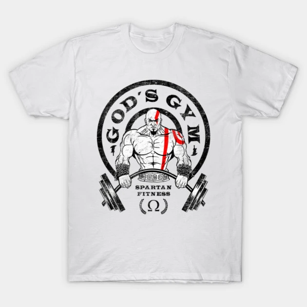 God's Gym - Training - T-Shirt GYM Graphic Cotton Tee Printing High-end Luxury Unisex Style Both of Men and Women