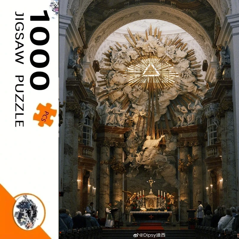 quebra-cabeca-de-500-pecas-da-igreja-barroca-karlskirche-de-viena-design-dourado-ornamentado-alivio-do-estresse-decoracao-para-casa-presente