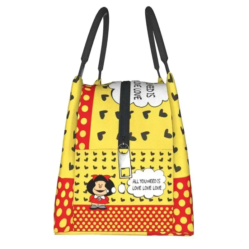 

Insulated Lunch Bag for Women Portable Cartoon Quino Thermal Cooler Lunch Box Beach Camping Travel