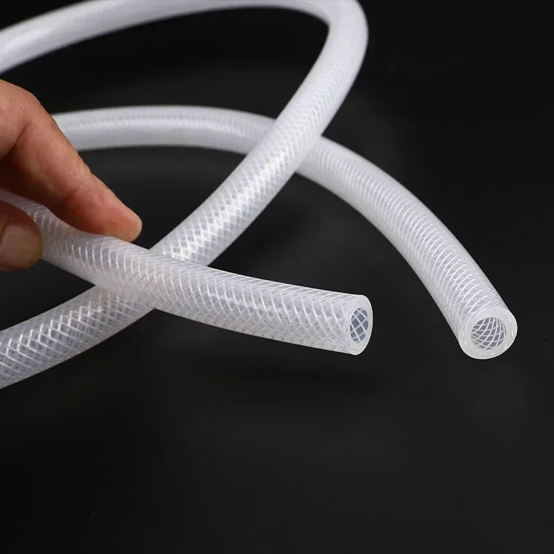 1Meter High Pressure Braided Silicone Tube 4-19mm Food Grade Steam Distillation Rubber Hose Heat Resistant Flexible Rubber Tube