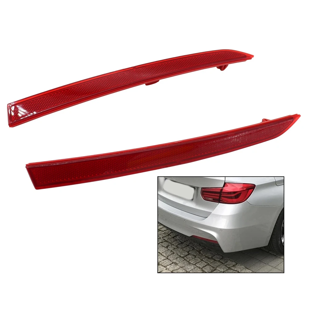 

1 пара отражателей заднего бампера автомобиля для BMW 3-Series F30 F31 M Sport 2012-2017, автомобильные светоотражающие полосы, стоп-сигналы, замена