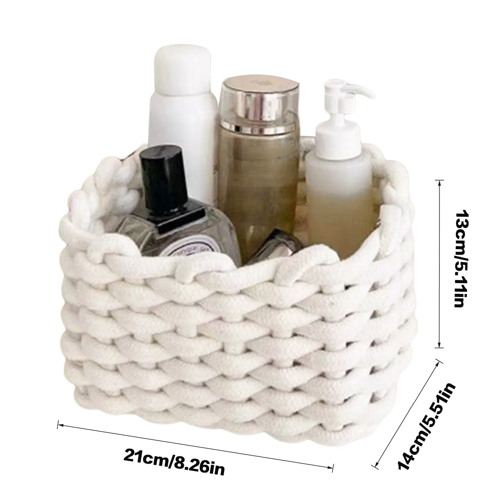 Rustic Retro Desktop Storage Basket Makeup Brush Desktop Sundries Organizer for Home Bathroom Accessories