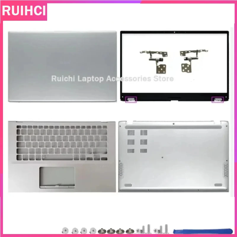 For ACER VivoBook 14 X412 V4000F X412F R424F Laptop Replacement LCD Back Cover/Front Frame/Palm Rest/Bottom Cover/Hinges