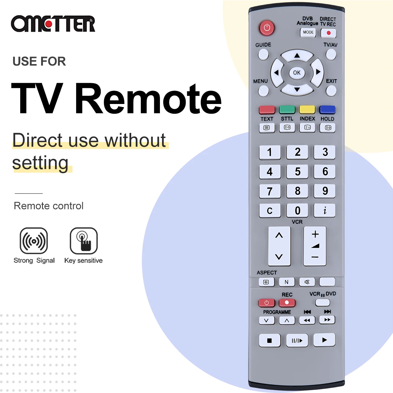 

New Fit for Panasonic EUR7651050A TV Remote Control TX-32LED65F TX-32LX62F TX-32LX50F 26LX52F TH-50PV60E 37PX60B 42PV60E 42PX60B