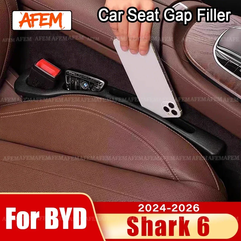 For BYD Shark 6 2024 2025 2026 PHEV 2PCS Universal Car Seat Leak Proof Strips Gap Side Seam Filler Storage Accessories