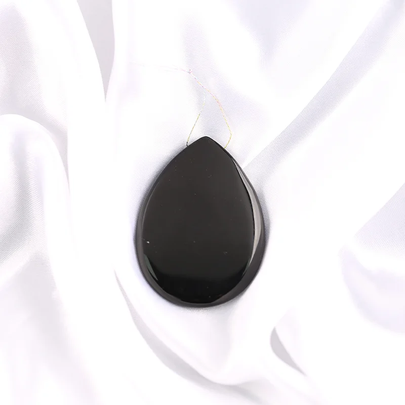 

B&F Handmade Obsidian Pendants, Genuine Natural stones beads, Unique Stones for jewelry & DIY Earring Beads