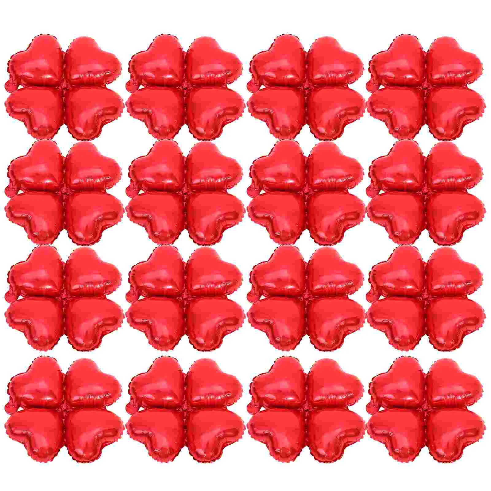 

50 Pcs Green Garland Heart Shaped Balloon Festival Decorate Foil Party Red Baby