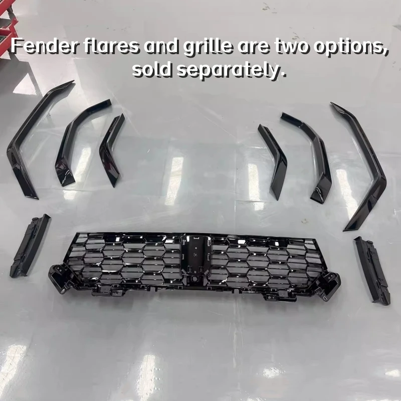 

Глянцевая черная решетка радиатора и накладки на колесные арки для Tank 400: Модифицированный передний бампер-сетка