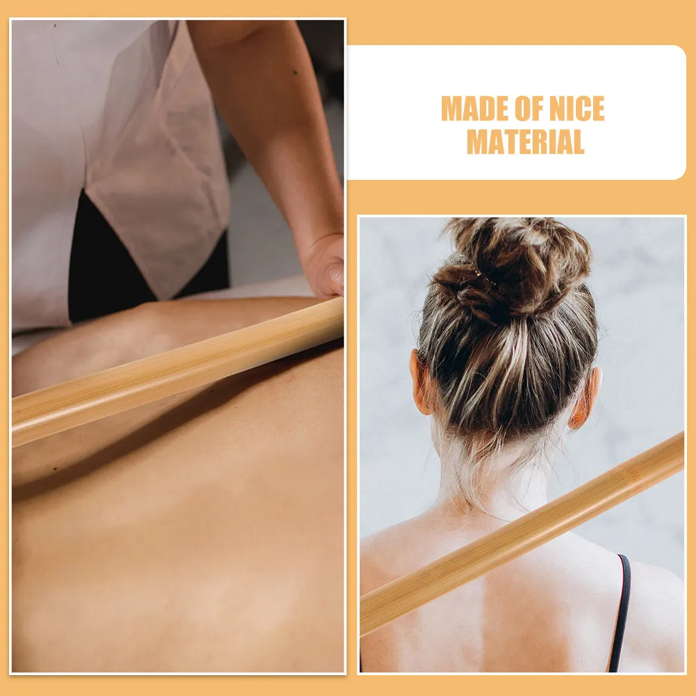 

Бамбуковый массажный ролик для домашнего использования: глубокий массаж тканей, расслабление мышц, снятие боли в спине, шее, плечах, ручной массажер для тела