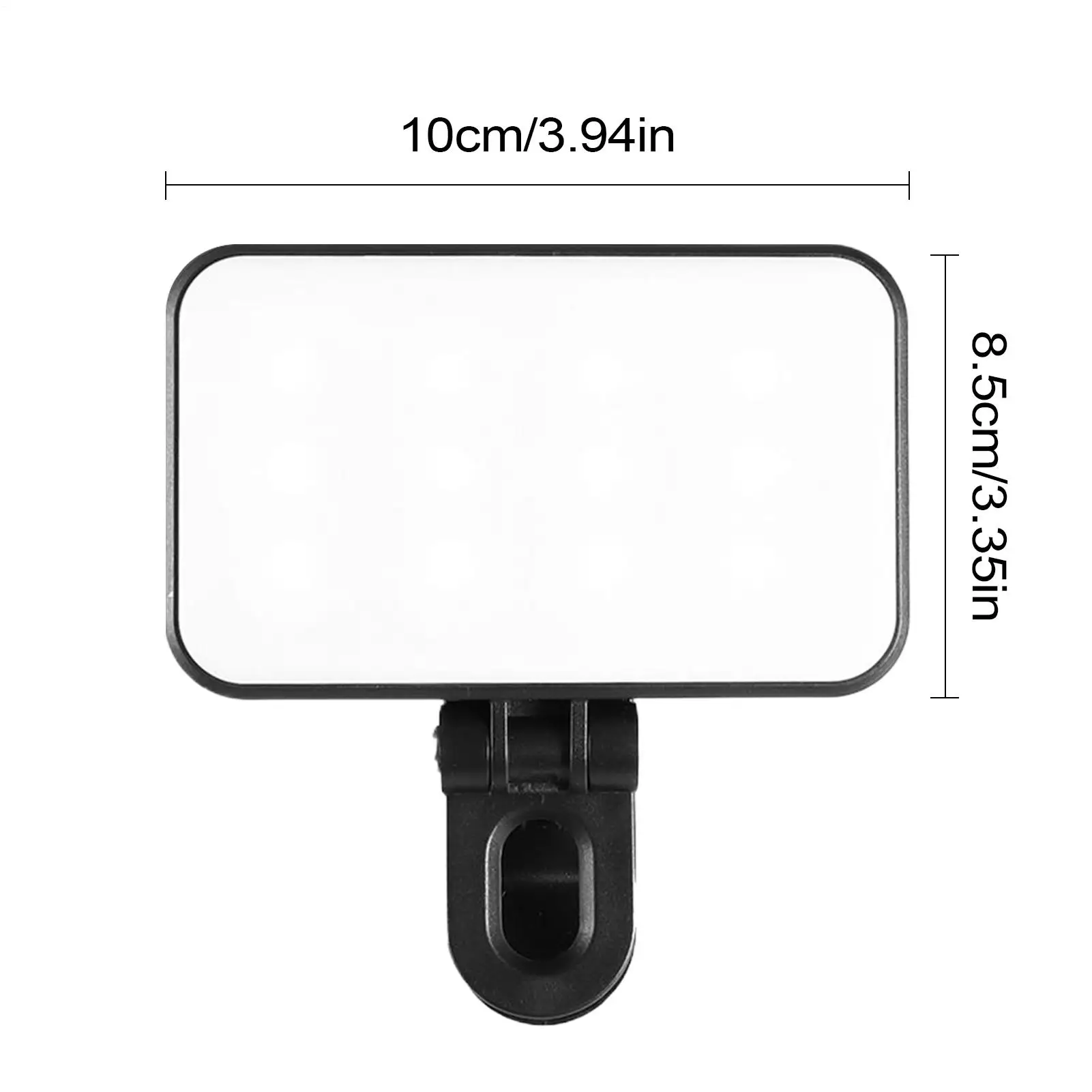 Portable LED Selfie Light Rechargeable 3 Color Modes Adjustable Brightness Clip-on LED Light For Mobile Phones Vlogging Live