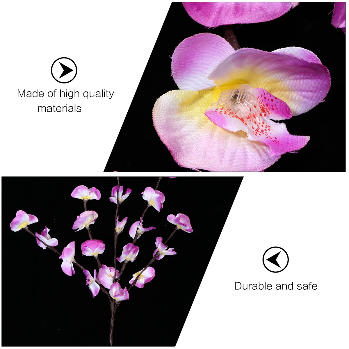 

Simulation Phalaenopsis Branch Light LED Flower Decorative Lights for Home Bedroom Party Bar Store Purple Plastic Vase Design