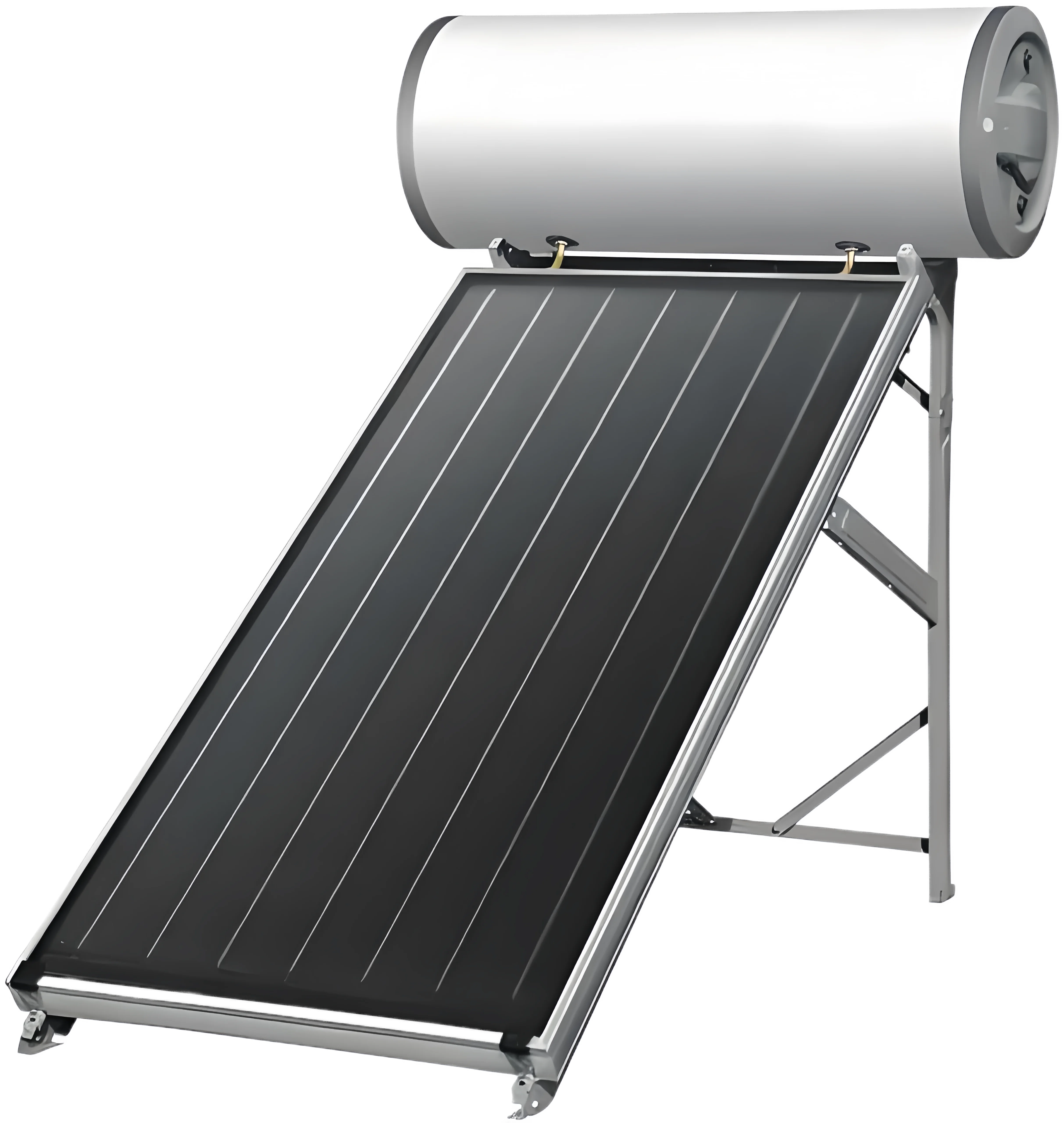 JRQ-01 Compact 100L Flat Plate Solar Water Heater 2 Collectors Aluminium Alloy Copper Pipe 66-72 Hours Heat Preservation