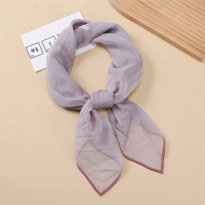 70cm Square Scarf Women Fashion Imitation silk Scarfs Office Lady Hair Band Foulard Hand Kerchief Female Bandana Shawl For Gifts