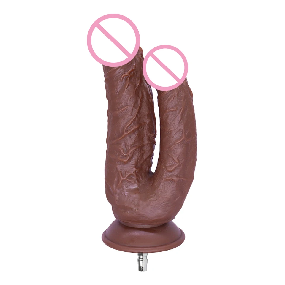 ROUGH BEAST Double-end Dildo for Quick Air Sex Machine Women and Men Masturbation Machine Attachments Adult Erotic Products