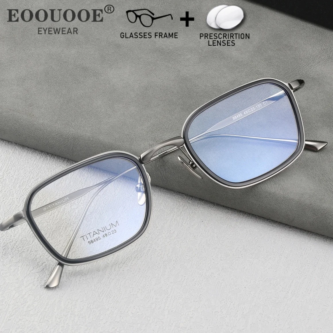 

Vintage Design Glasses Pure Titanium Acetate Optical Eyewear Prescription Lenses Myopia Hyperopia Progressive Anti-Reflective