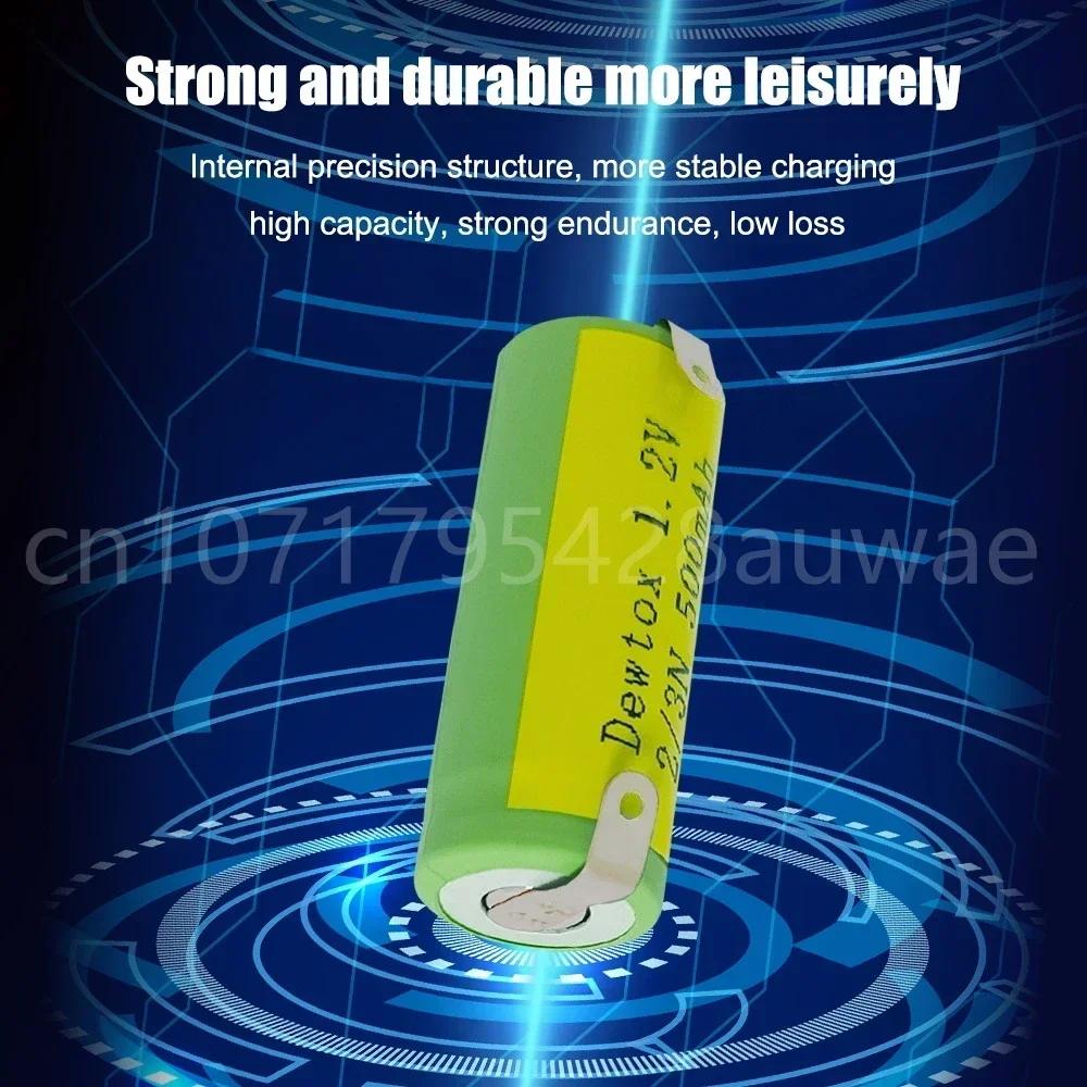 Batterie aste à l'hydrure de dégrad- métal avec soudure, adaptée pour ordinateur jouet, 24.com, 1.2V, 2, 3N, 500mAh